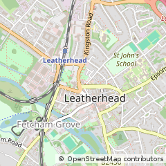 Map of Leatherhead, Surrey