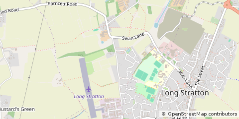 Map of Long Stratton, Norwich, Norfolk