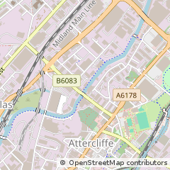 Map of Sheffield, South Yorkshire
