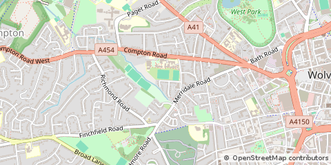 Map of Wolverhampton, West Midlands