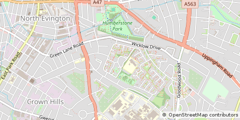 Map of Leicester, Leicestershire