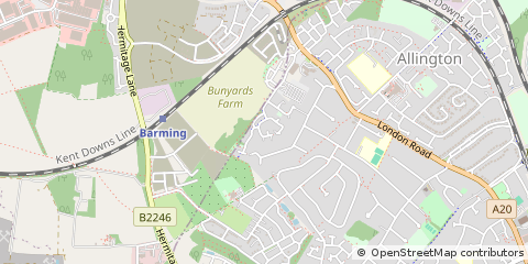 Map of Maidstone, Kent