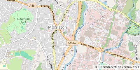 Map of Morriston, Swansea