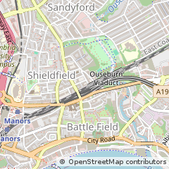 Map of Newcastle Upon Tyne, Tyne and Wear