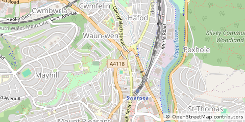 Map of Swansea