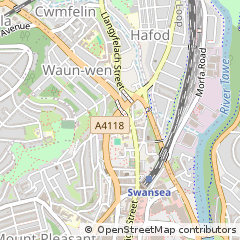 Map of Swansea