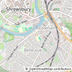 Map of Shrewsbury, Shropshire