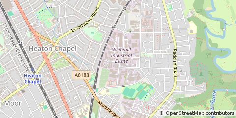 Map of Stockport, Cheshire