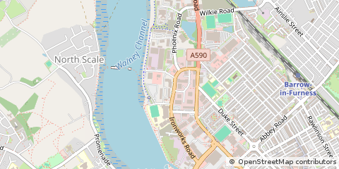 Map of Barrow-in-Furness, Cumbria