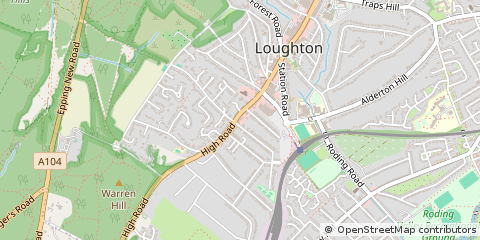 Map of Loughton, Essex