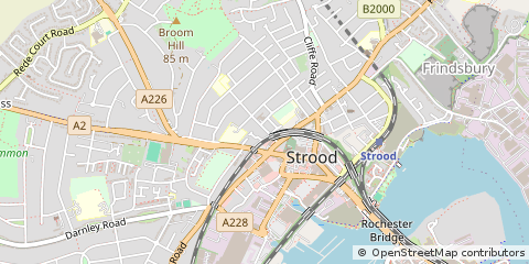 Map of Rochester, Kent