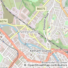 Map of Sheffield, South Yorkshire