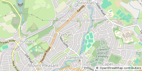 Map of Llanelli