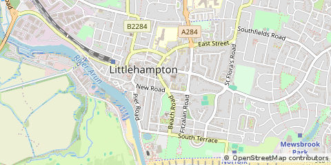 Map of Littlehampton, West Sussex