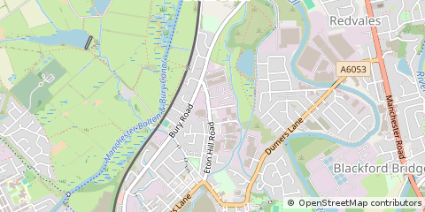 Map of Radcliffe Manchester, Lancashire
