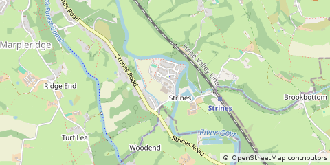 Map of Stockport, Cheshire