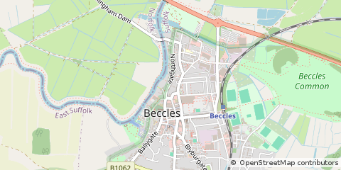 Map of Beccles, Suffolk