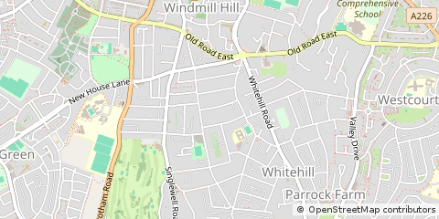 Map of Gravesend, Kent