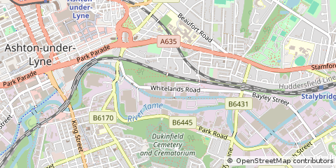 Map of Ashton-Under-Lyne, Lancashire