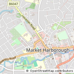 Map of Market Harborough, Leicestershire