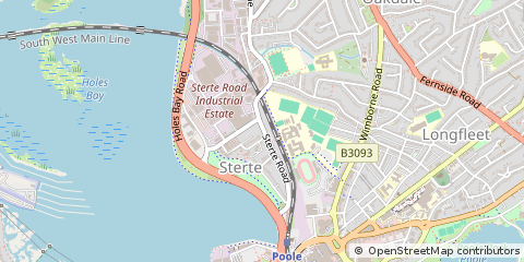 Map of Poole, Dorset