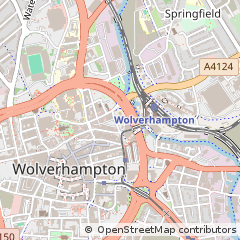 Map of Wolverhampton, West Midlands