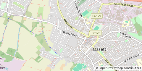 Map of Ossett, West Yorkshire