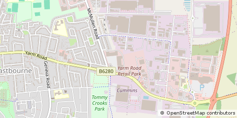 Map of Darlington, Durham