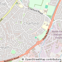 Map of Bromsgrove, Worcestershire