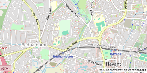 Map of Bedhampton, Hampshire