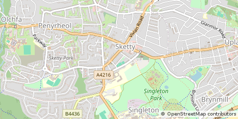 Map of Swansea