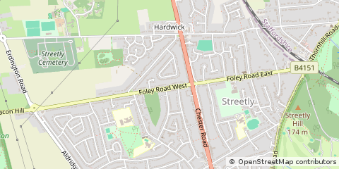 Map of Sutton Coldfield, Birmingham