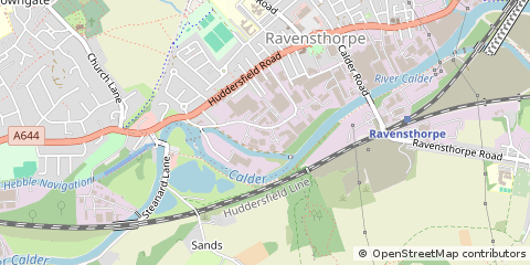 Map of Dewsbury, West Yorkshire