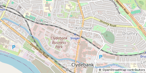 Map of Clydebank, Glasgow