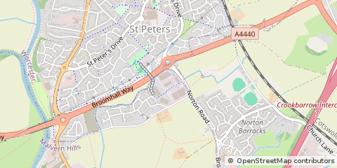 Map of Worcester, Worcestershire