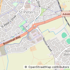 Map of Worcester, Worcestershire