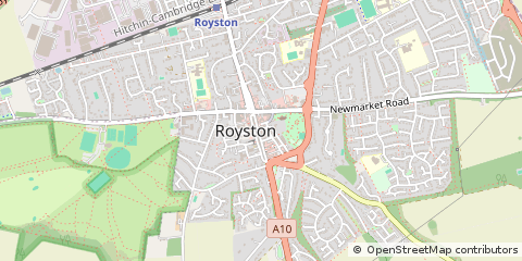 Map of Royston, Herts