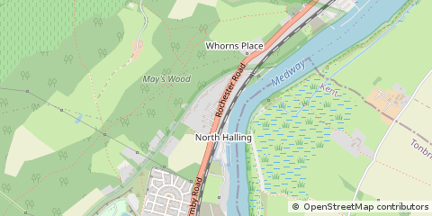 Map of Rochester, Kent