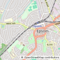 Map of Epsom, Surrey