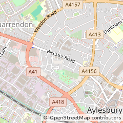 Map of Aylesbury, Buckinghamshire