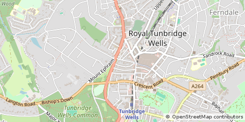 Map of Tunbridge Wells
