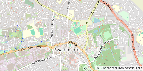 Map of Swadlincote