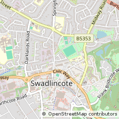 Map of Swadlincote