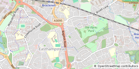 Map of Bracknell, Berkshire