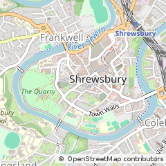 Map of Shrewsbury, Shropshire
