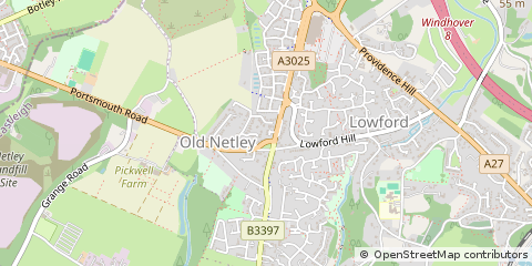 Map of Bursledon, Hampshire