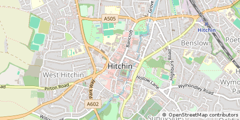 Map of Hitchin, Hertfordshire