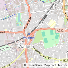 Map of Croydon, Surrey