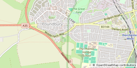 Map of Dorchester, Dorset