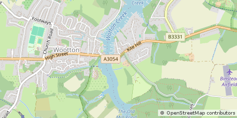 Map of Wootton Bridge, Isle of Wight